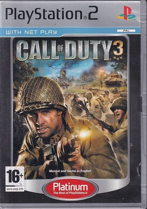 Call of Duty 3 Platinum - PS2 (B Grade) (Genbrug)
